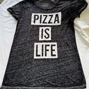 Fifth Sun Black 'Pizza Is Life' T-Shirt Women’s M Grunge Streetwear Tee